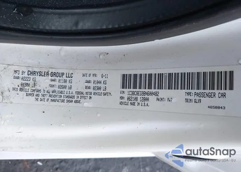 2011 Chrysler 200 S from USA, damaged, VIN 1C3BC8EG9BN600482